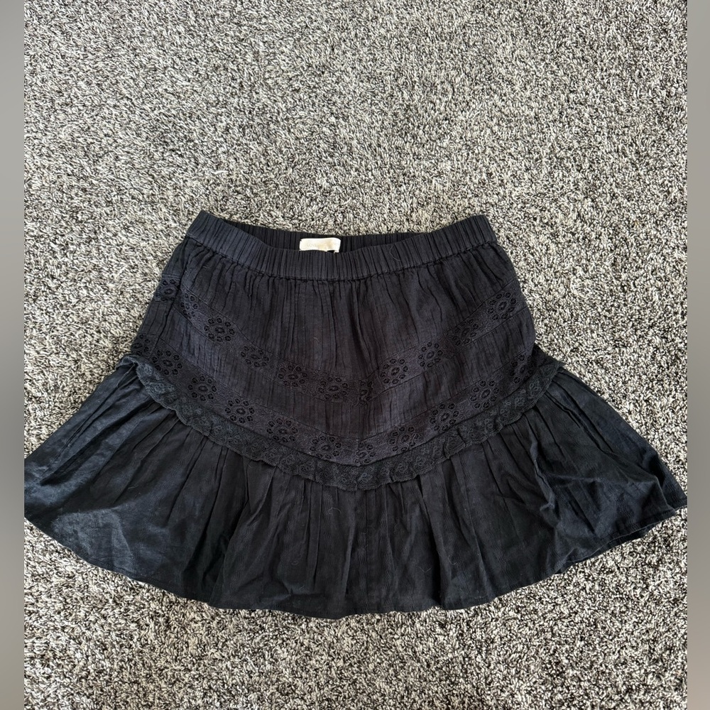 Love Shack Fancy Black Skirt